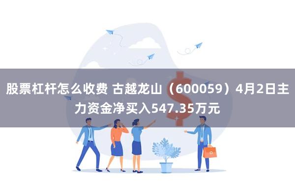 股票杠杆怎么收费 古越龙山（600059）4月2日主力资金净买入547.35万元